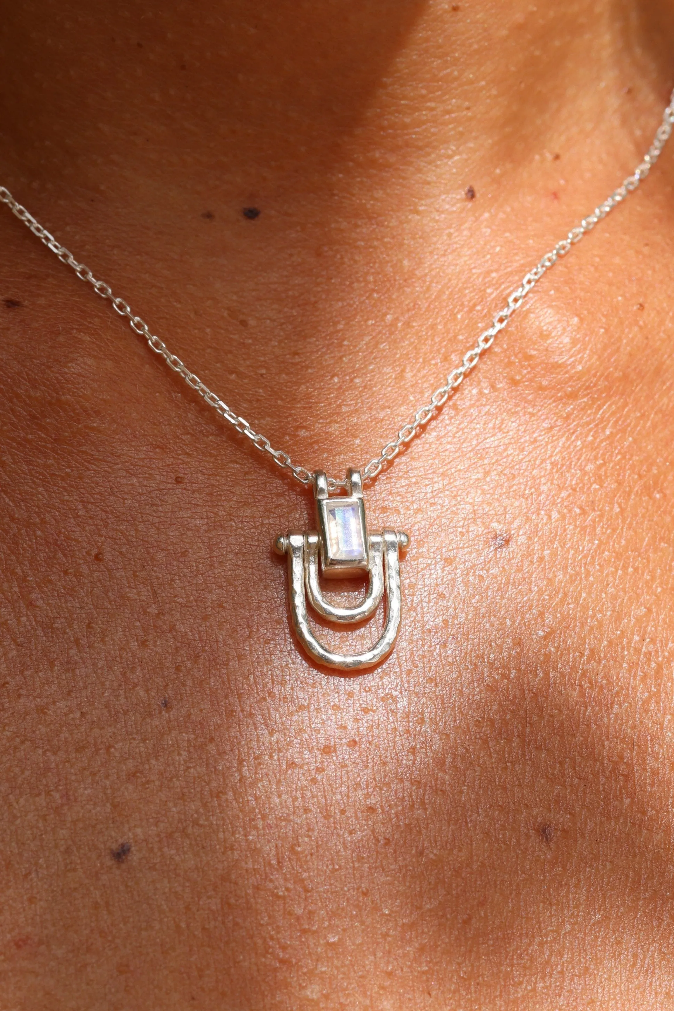 Allegra Moonstone Silver Necklace