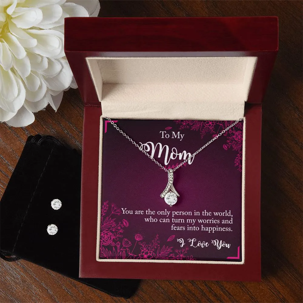 Alluring Beauty For Mom   Clear CZ Earrings