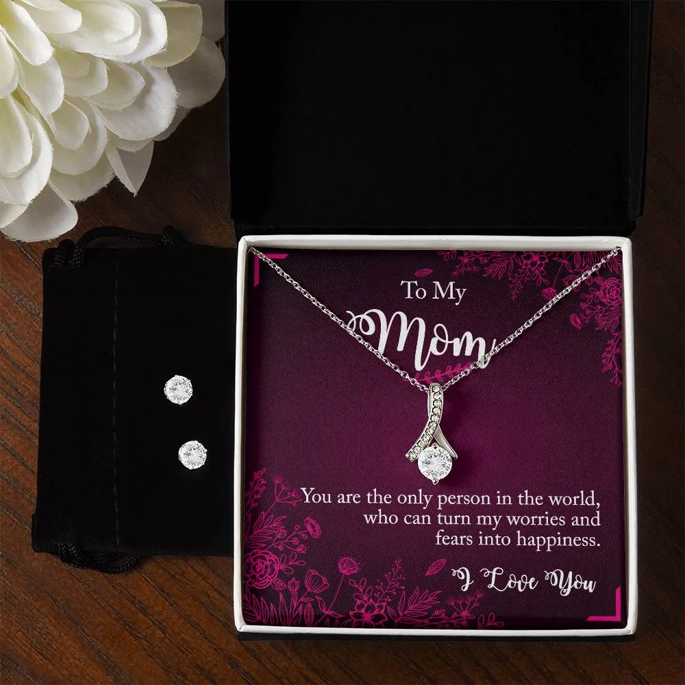 Alluring Beauty For Mom   Clear CZ Earrings