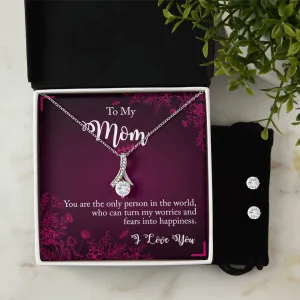 Alluring Beauty For Mom   Clear CZ Earrings