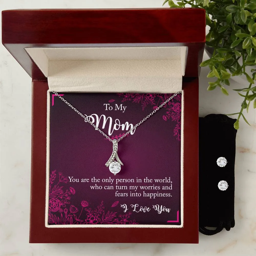 Alluring Beauty For Mom   Clear CZ Earrings