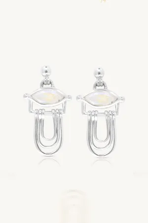 Athena Moonstone Silver Earrings