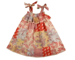 Belati Coral Patchwork Dress