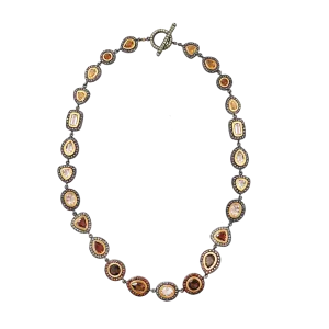 Carmen Ella Citrine And Sapphire Necklace