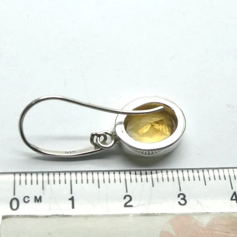 Citrine Earrings, Faceted Ovals, 925 Sterling Silver