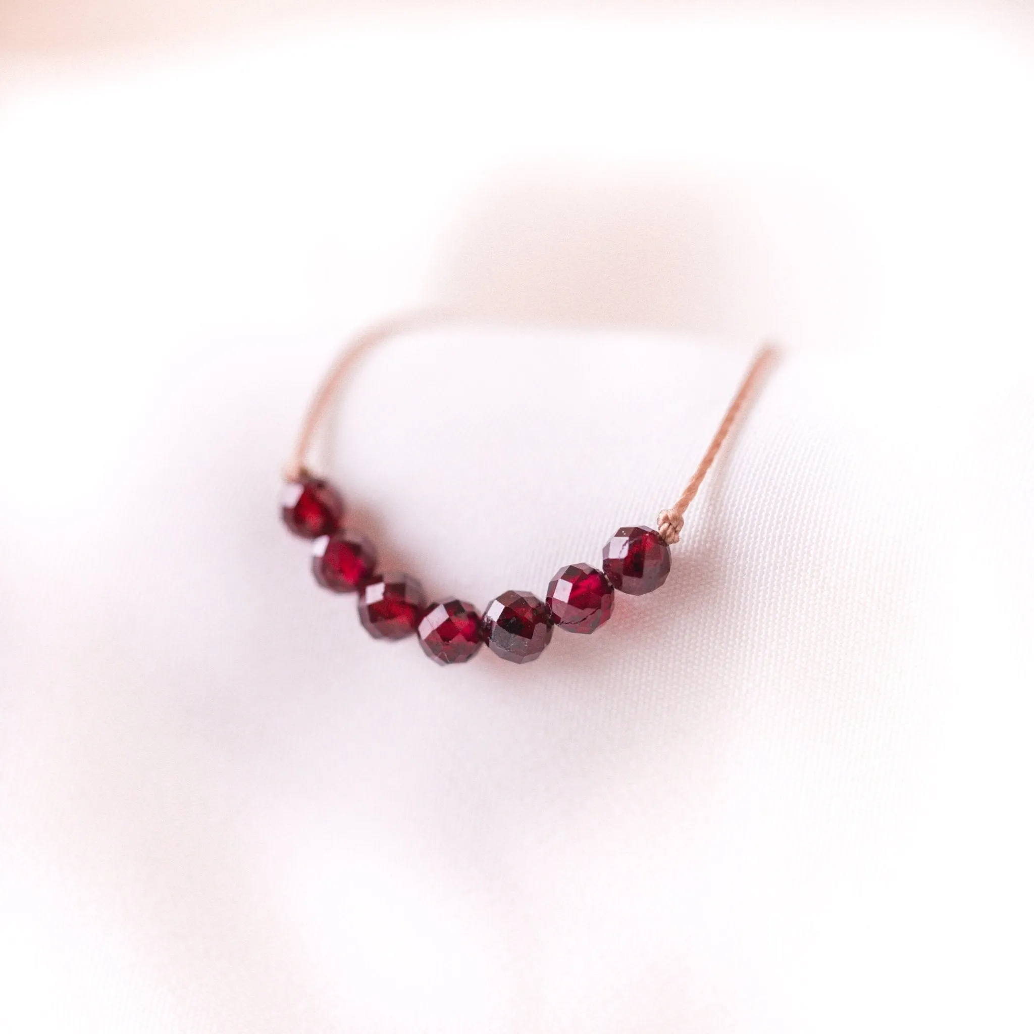 Garnet Bar Bracelet