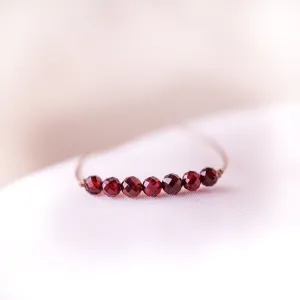 Garnet Bar Bracelet