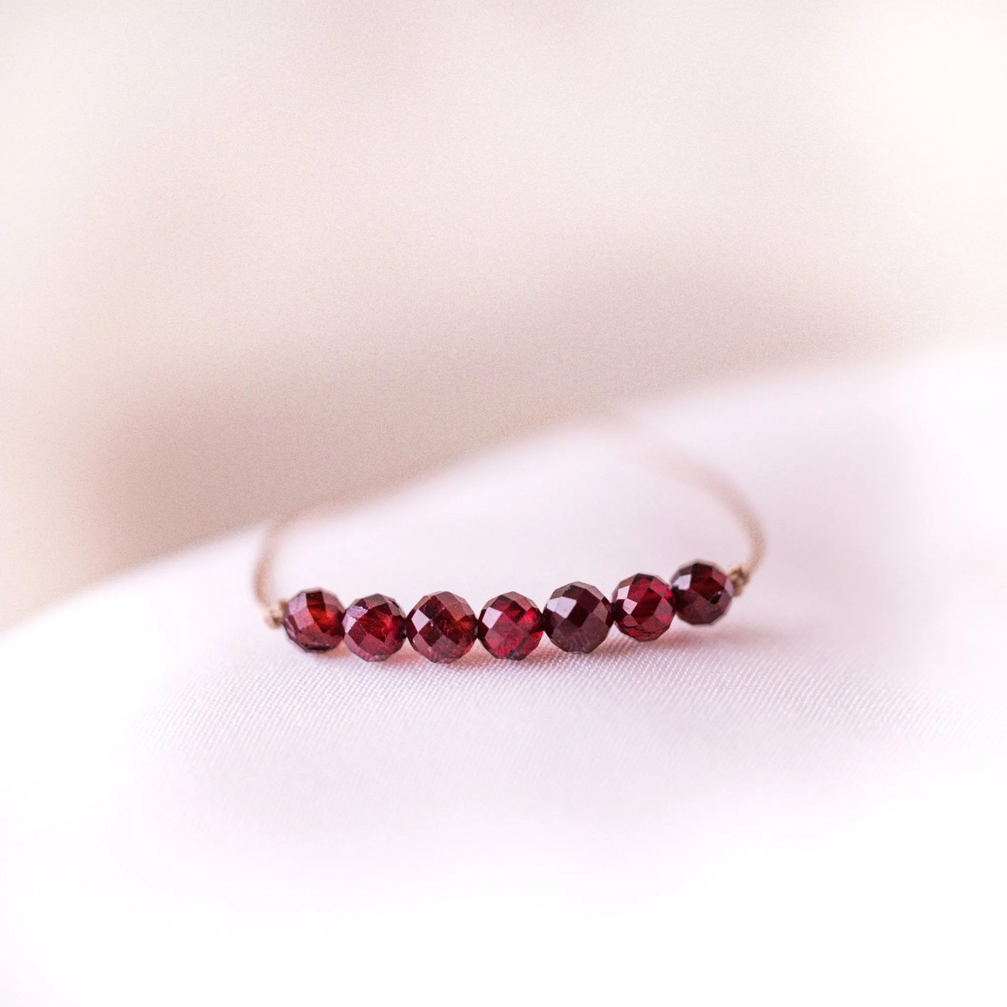Garnet Bar Bracelet