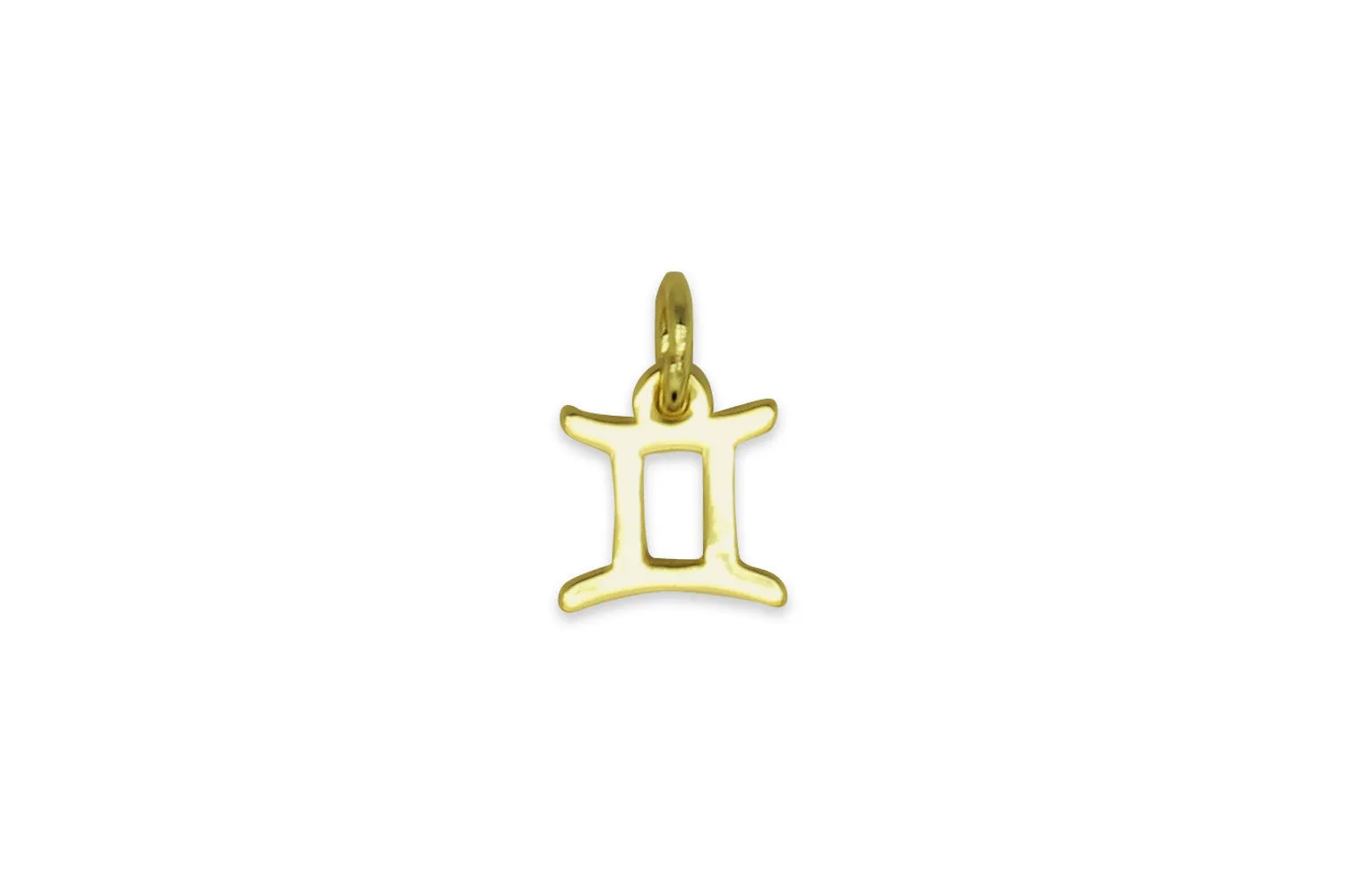 Gemini Zodiac Gold Necklace Charm