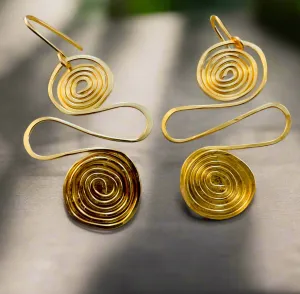 Golden Spiral Earrings