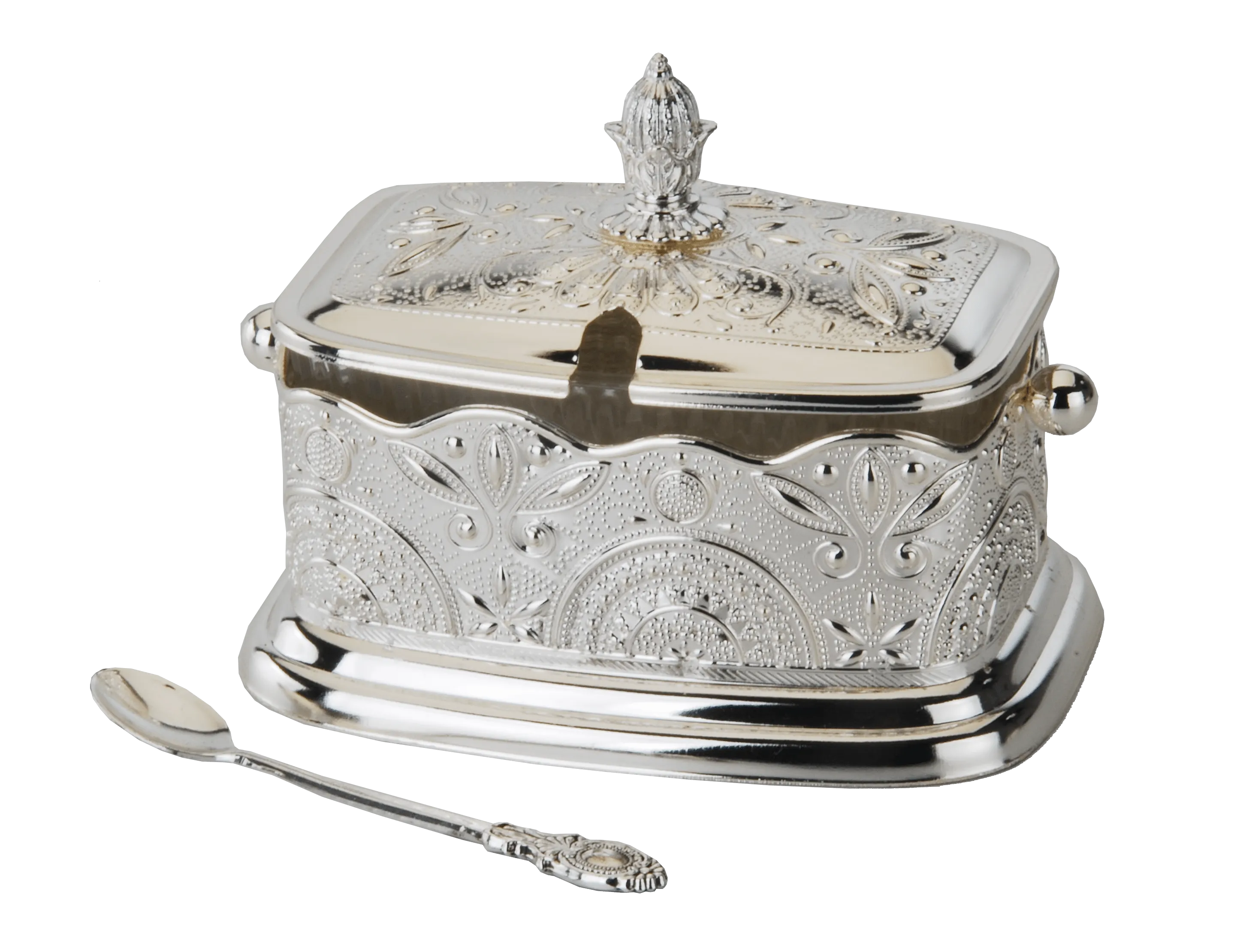 Honey Dish Rectangle Filigree Design 5.5X3.5X4
