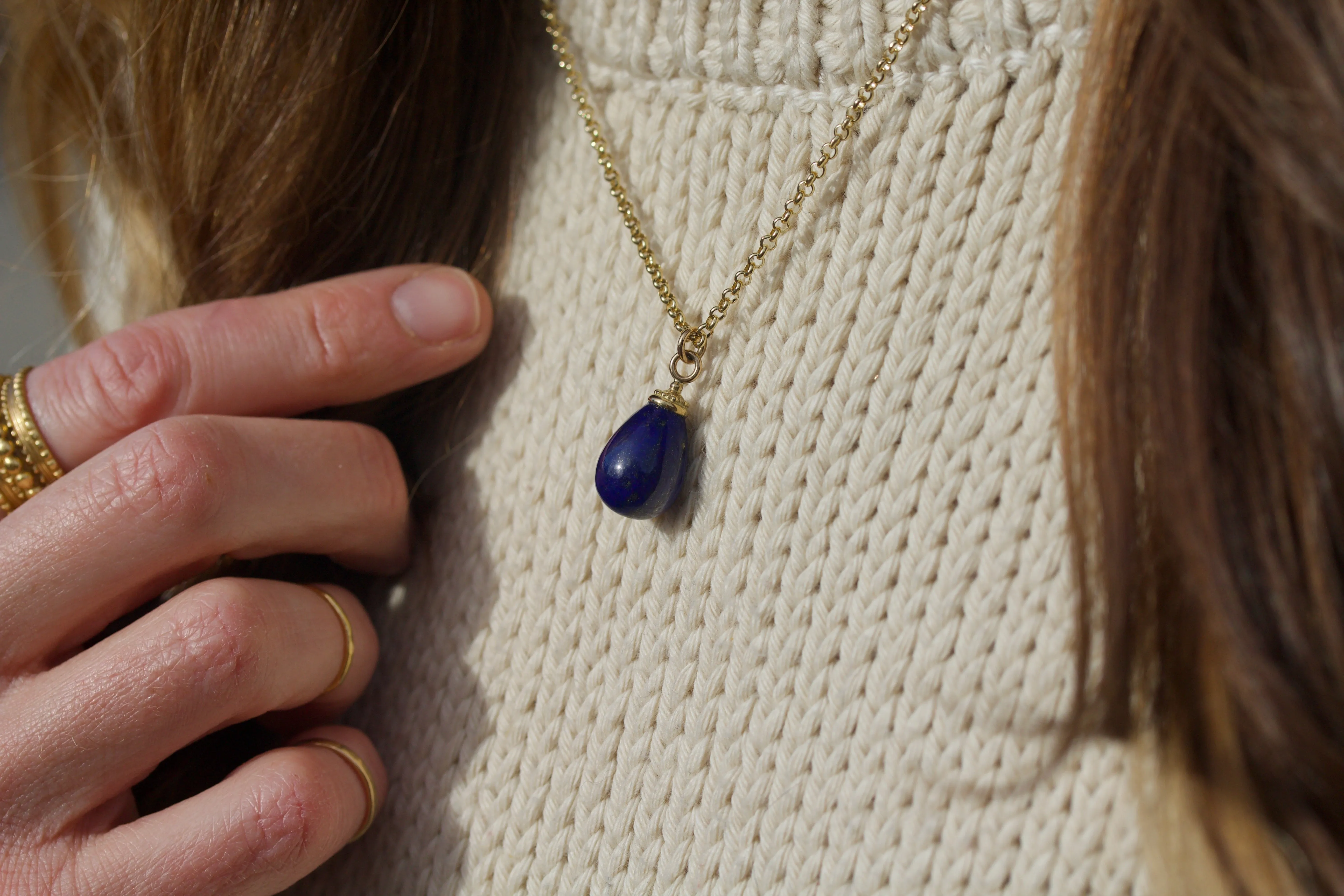 Lapis Lazuli Drop Pendant