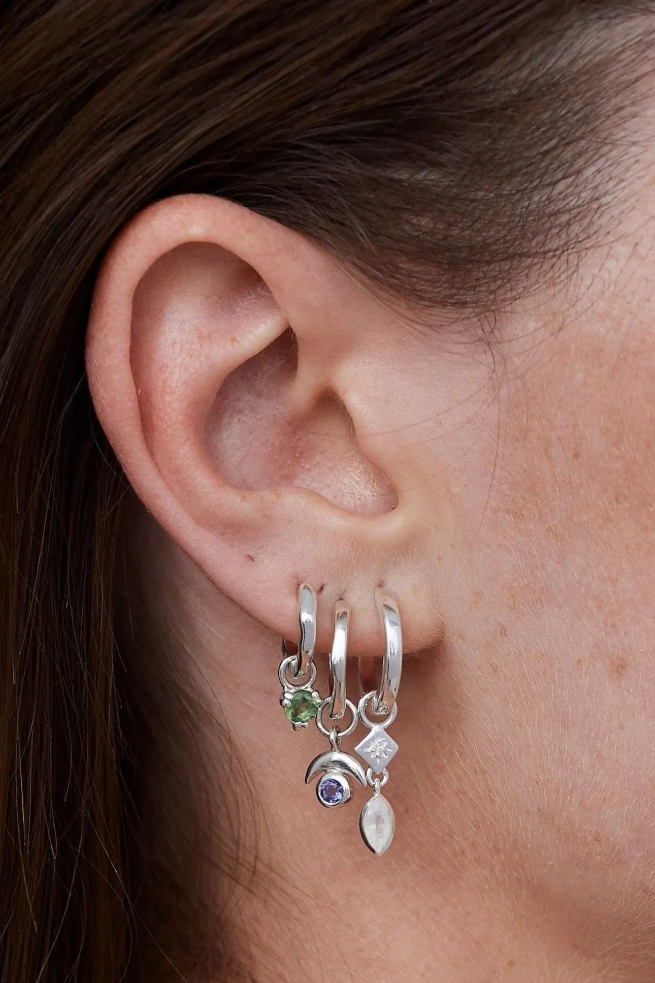 Lexi Silver Moonstone Charm