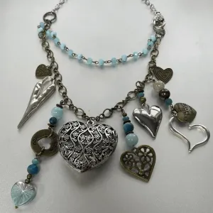 Loads of Love Charms Statement Necklace Made in USA