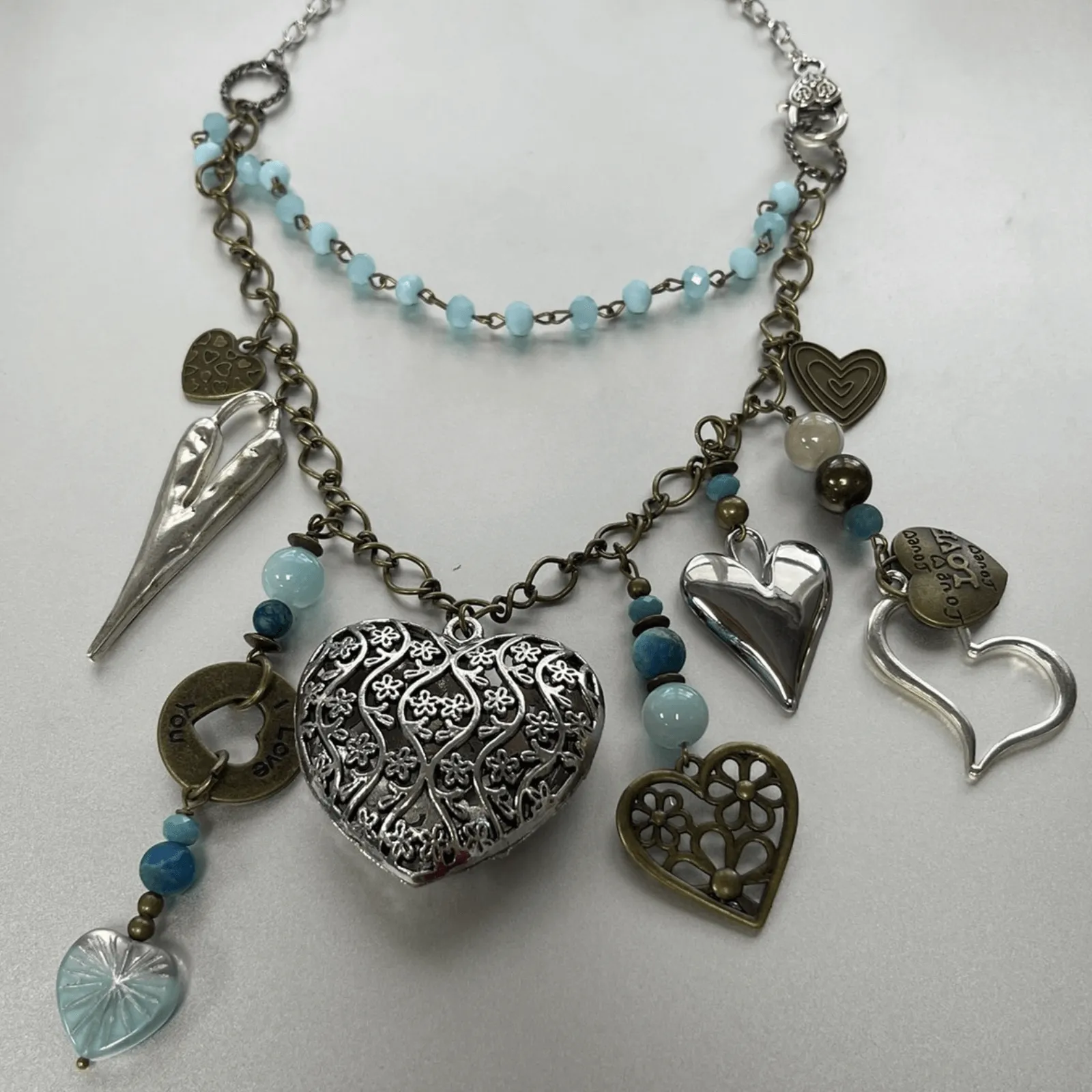 Loads of Love Charms Statement Necklace Made in USA