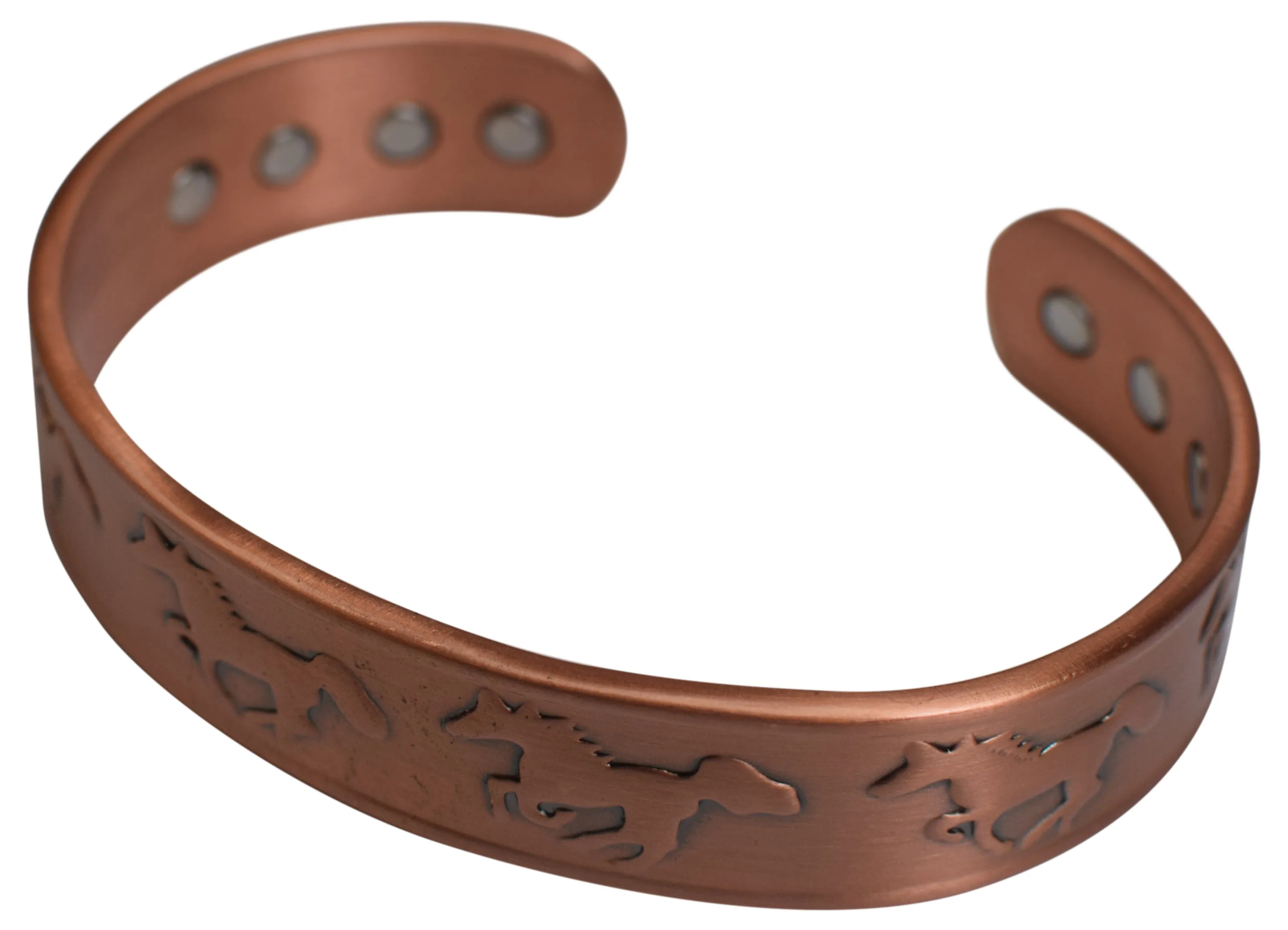 Magnetic Pure Copper Bracelet Horse Logo for Arthritis Wristband