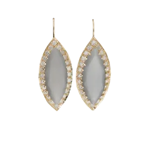 Marquis Grey Moonstone Earrings