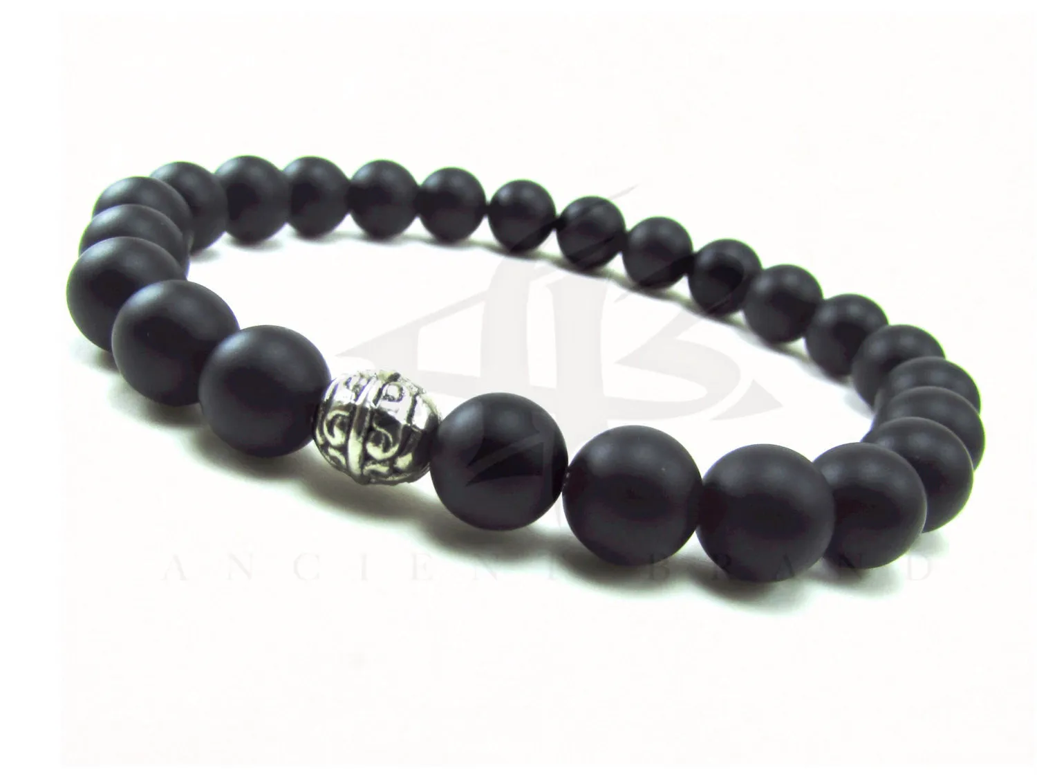 Matte Black Onyx Beaded Bracelet