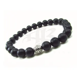 Matte Black Onyx Beaded Bracelet