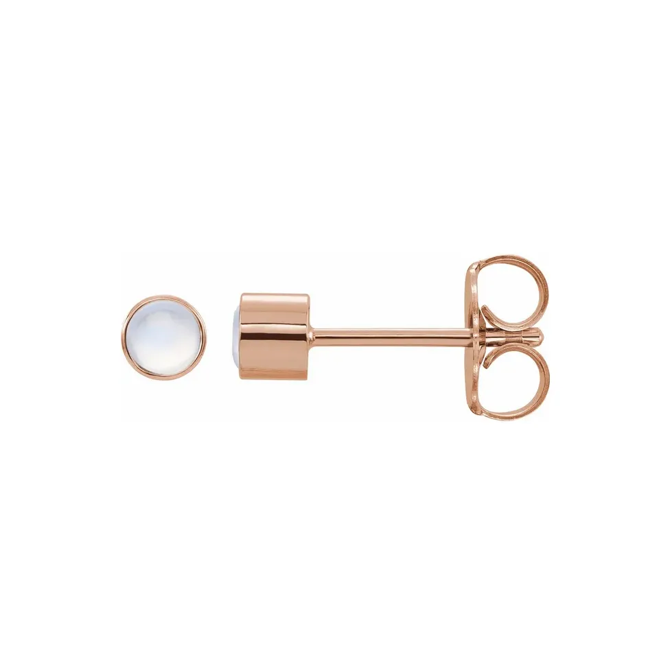 Mini Moonstone Stud Earrings - available on special order