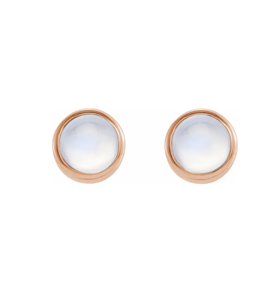 Mini Moonstone Stud Earrings - available on special order