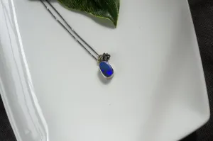 Opal necklace   sterling silver succulent   18k gold
