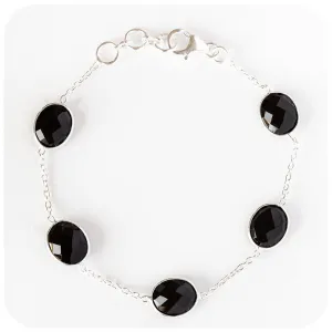 Oval cut Black Onyx Bracelet
