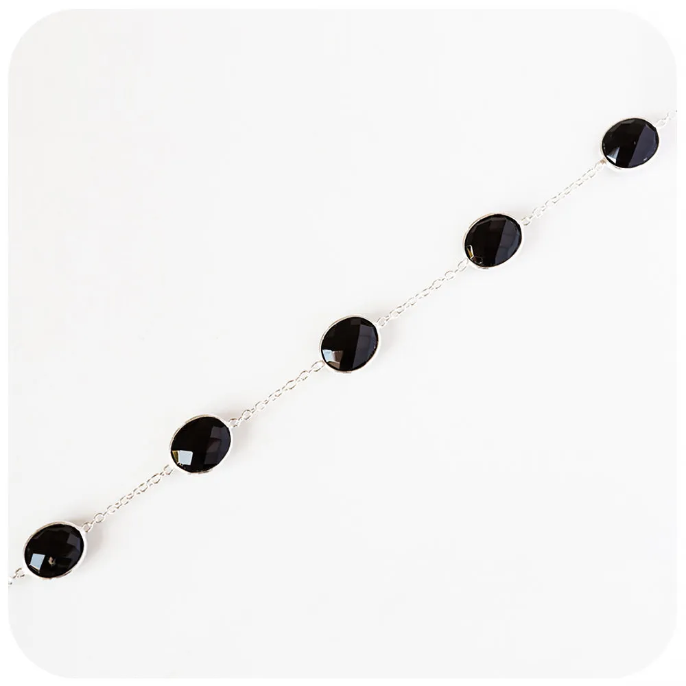 Oval cut Black Onyx Bracelet