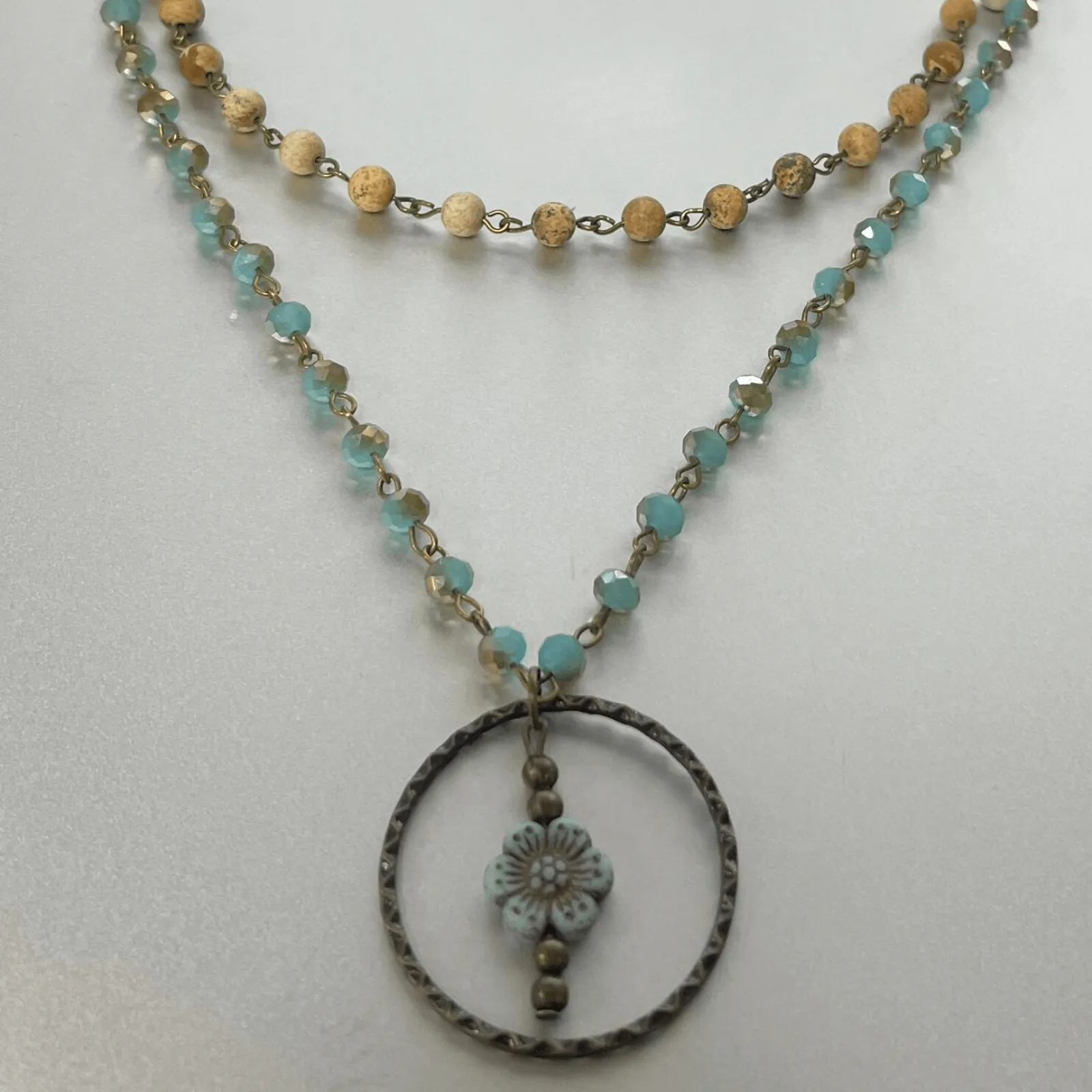Picasso Wildflower Double Layered Necklace Made in USA