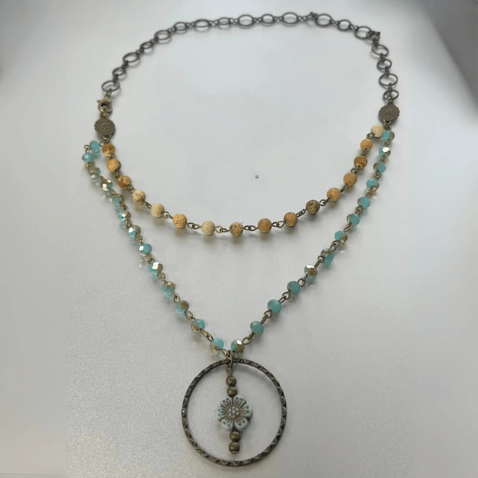 Picasso Wildflower Double Layered Necklace Made in USA