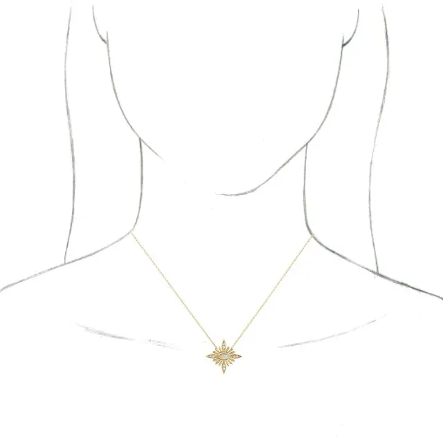 Platinum 14k Yellow Rose White Gold Sterling Silver Genuine Ethiopian Opal Diamond Star Celestial Cosmos Pendant Charm Necklace