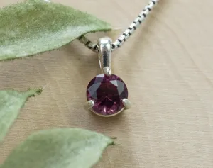 Rhodolite Garnet Pendant; Natural Untreated Tanzanian Garnet; 1.300cts