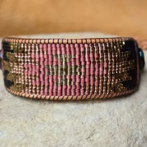 Rooted Radiance Warrior Garnet Large Beaded Cuff Bracelet