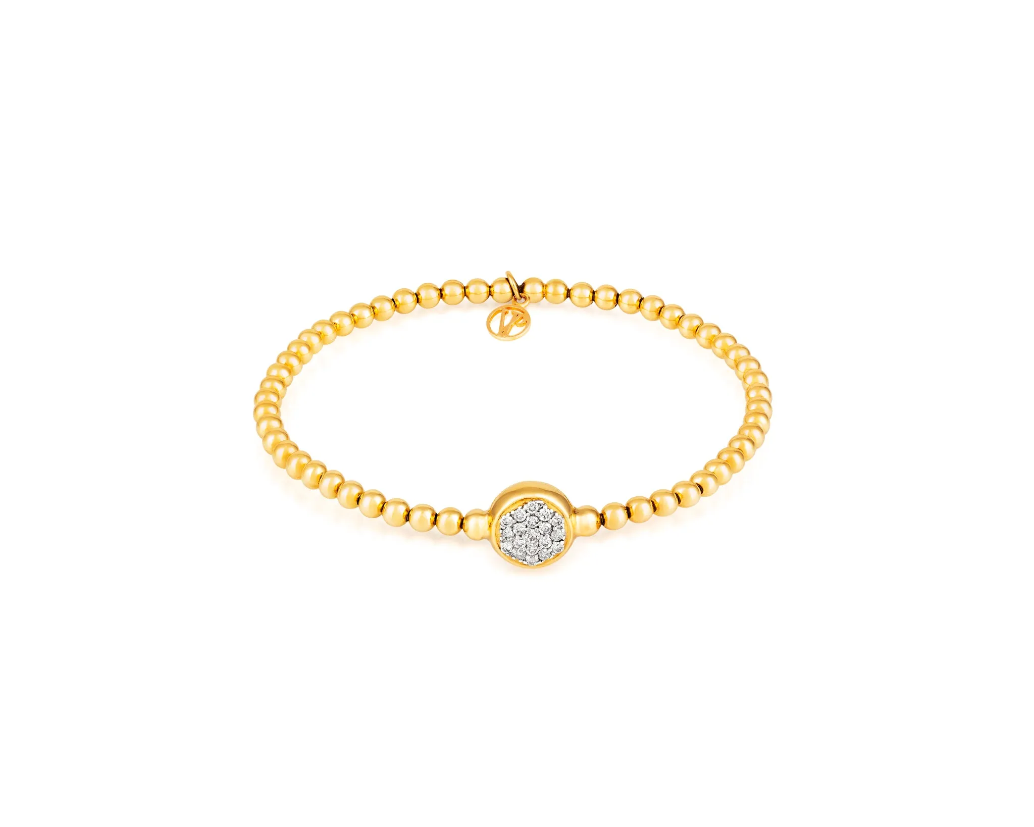 Stirata Pave Gold Stretch Bracelet