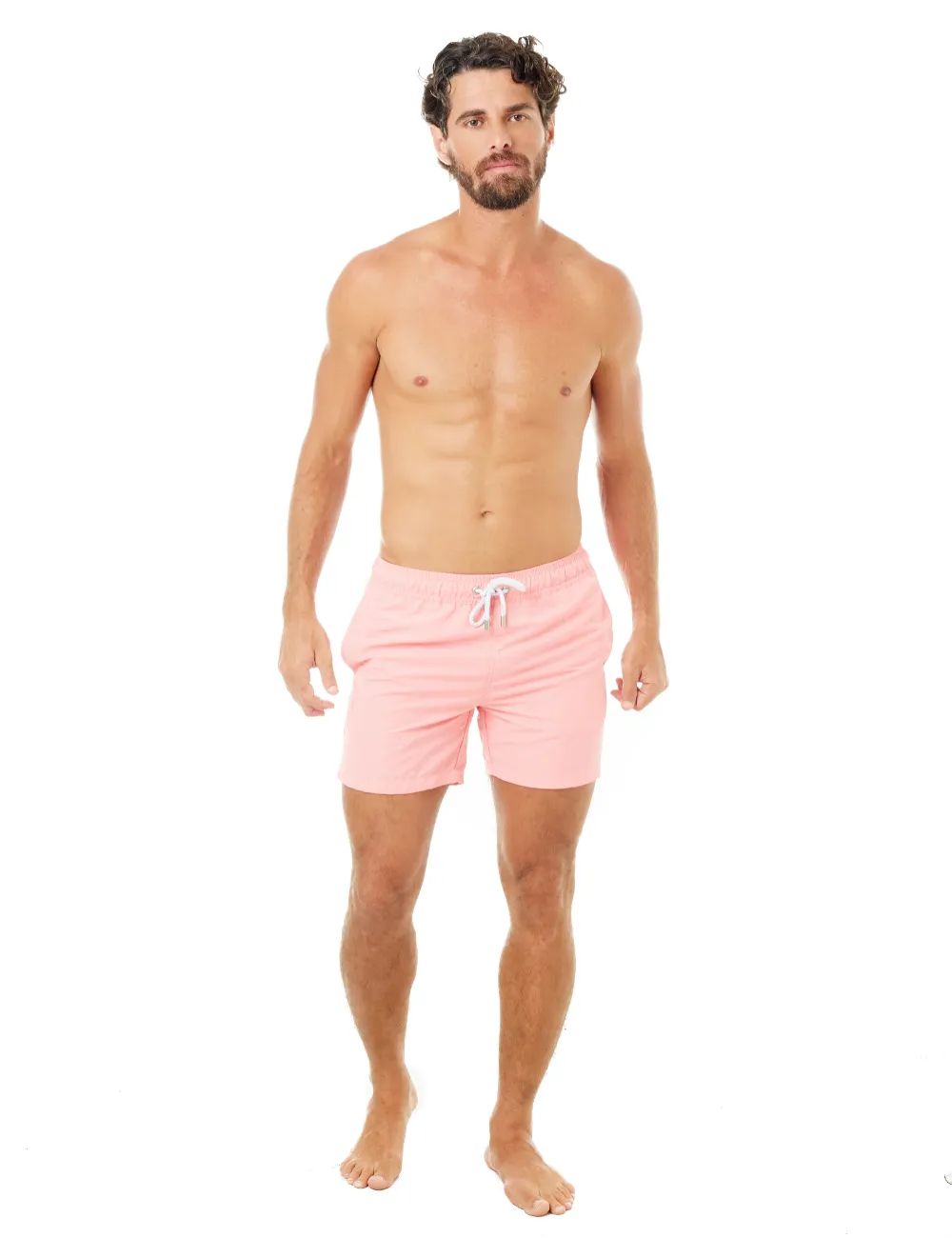 Swim Short Liso Vivid Coral