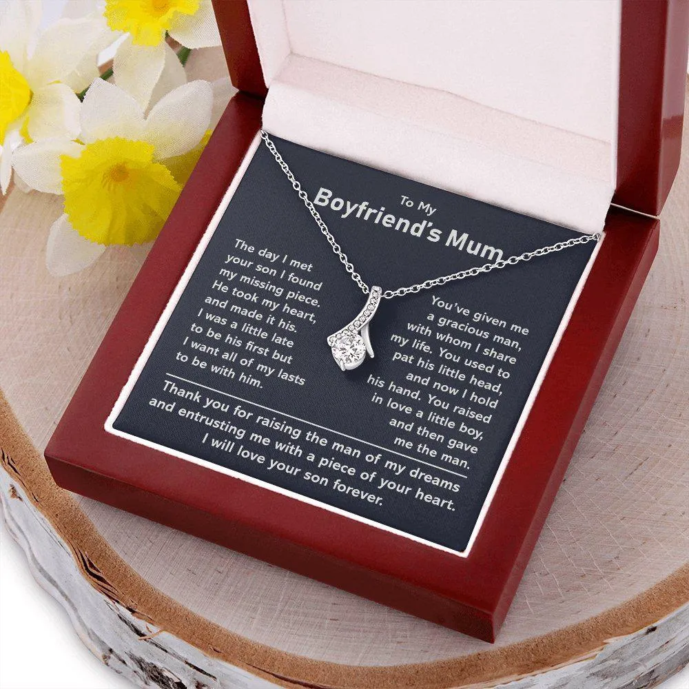 To My Boyfriend's Mum Necklace-Silver Alluring Necklace