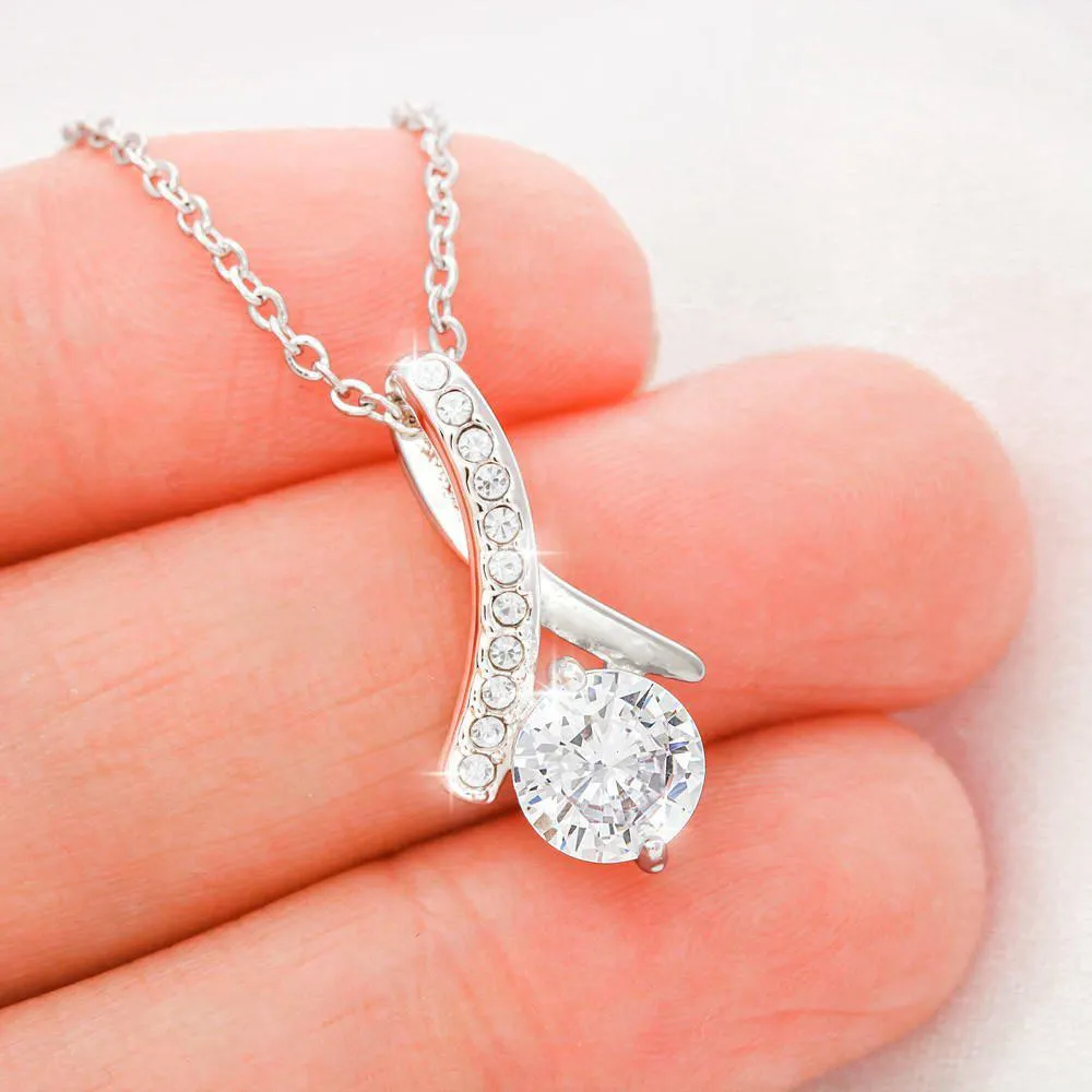 To My Boyfriend's Mum Necklace-Silver Alluring Necklace