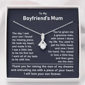 To My Boyfriend's Mum Necklace-Silver Alluring Necklace