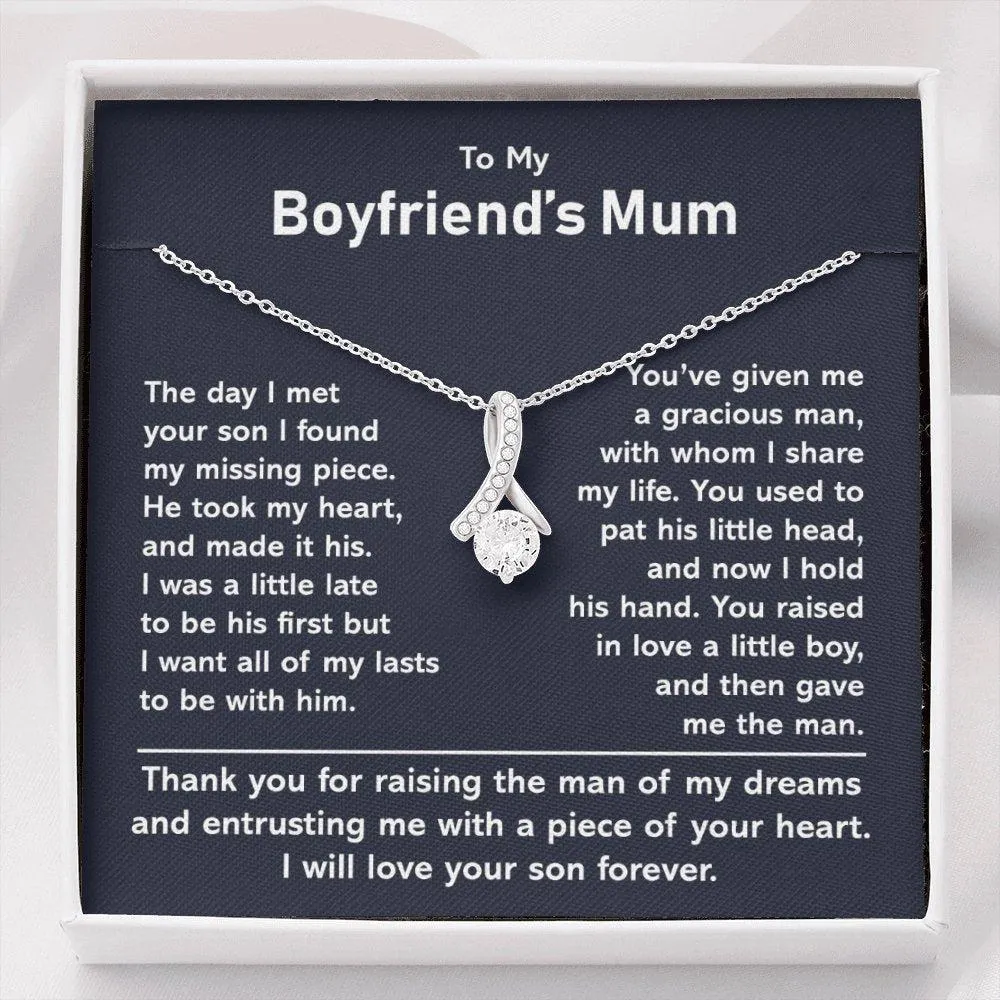 To My Boyfriend's Mum Necklace-Silver Alluring Necklace