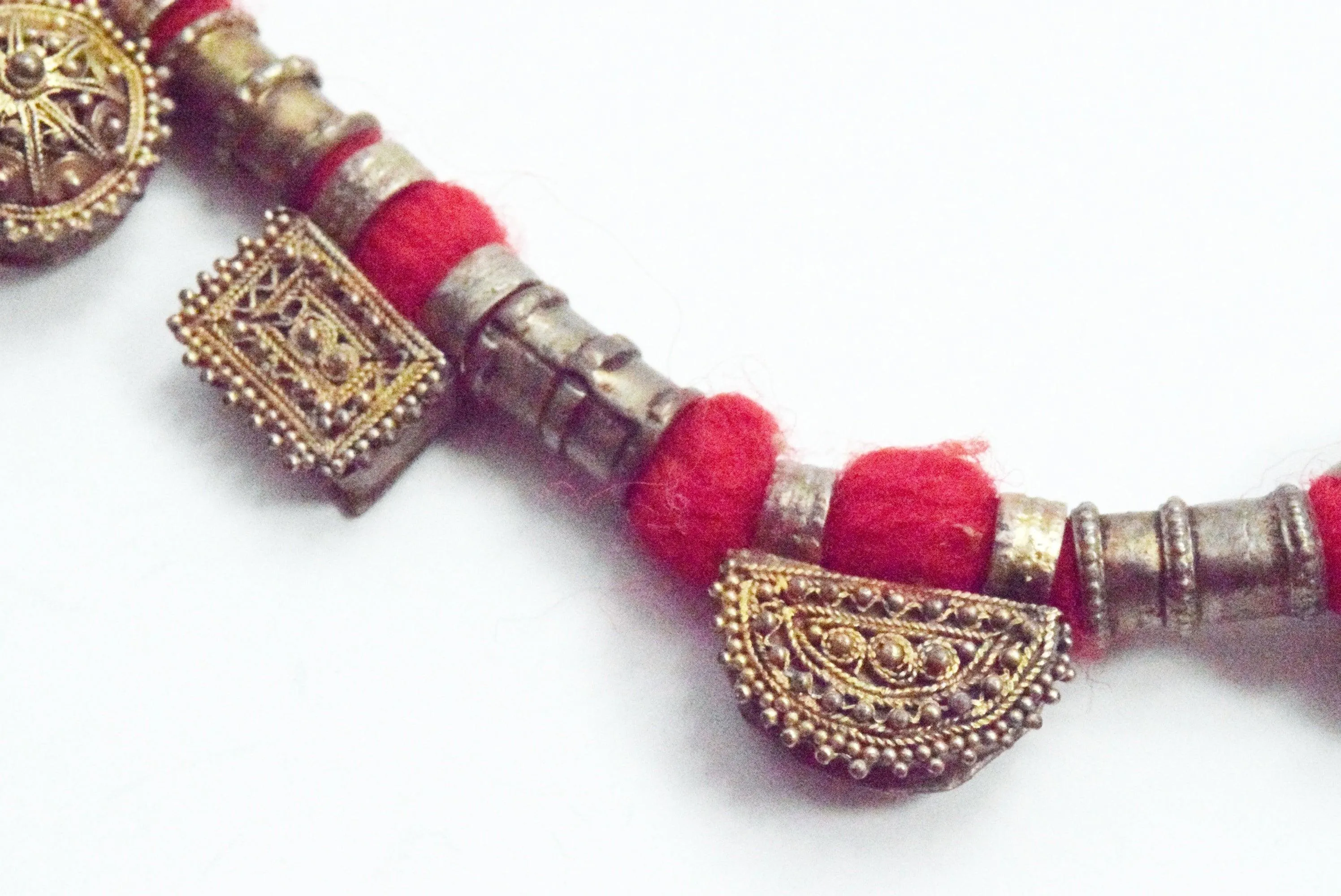 Vintage Gold Gilt Filigree Telsum Necklace